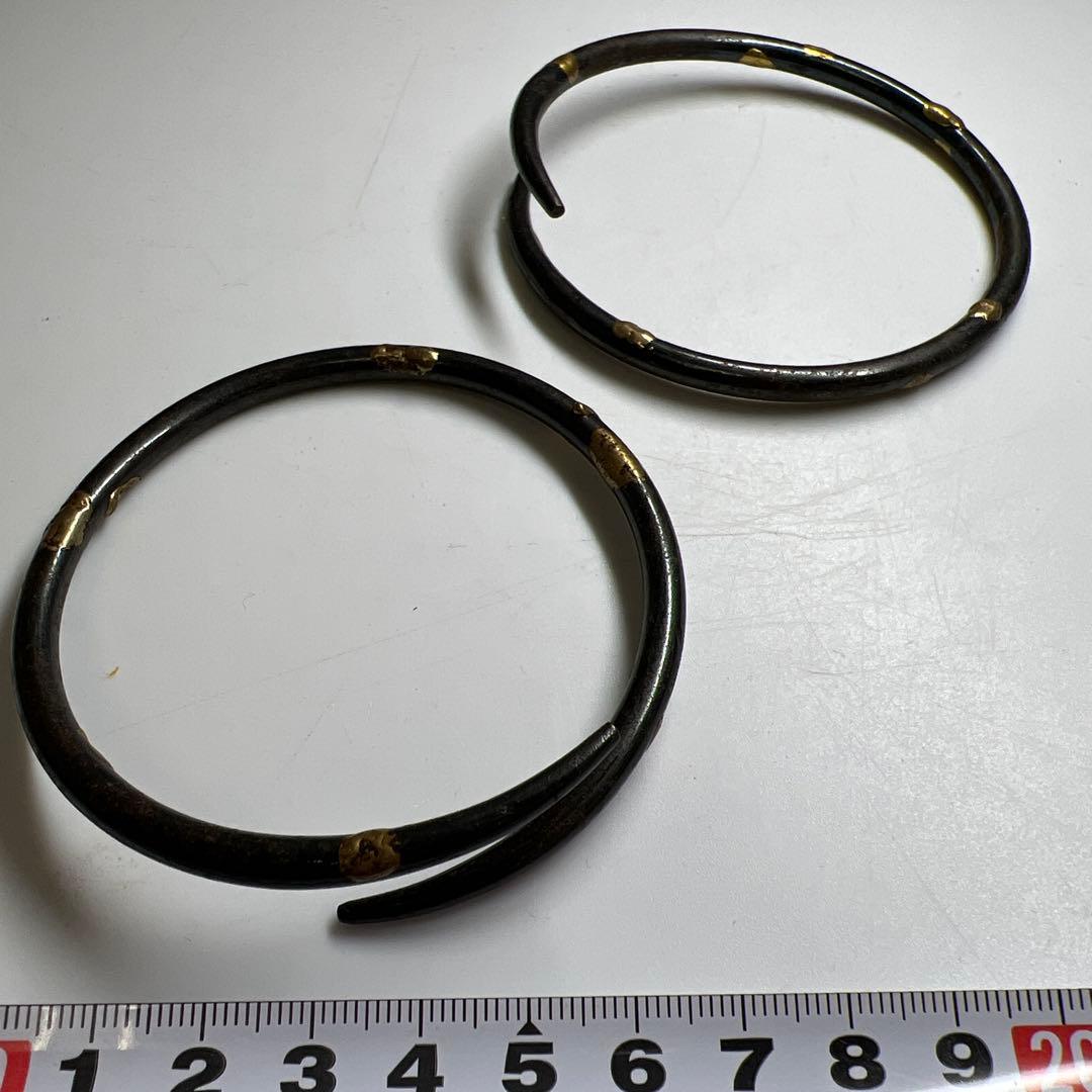 釜師　角谷莎村　象嵌　釜環　75g 東な7-1112☆2F