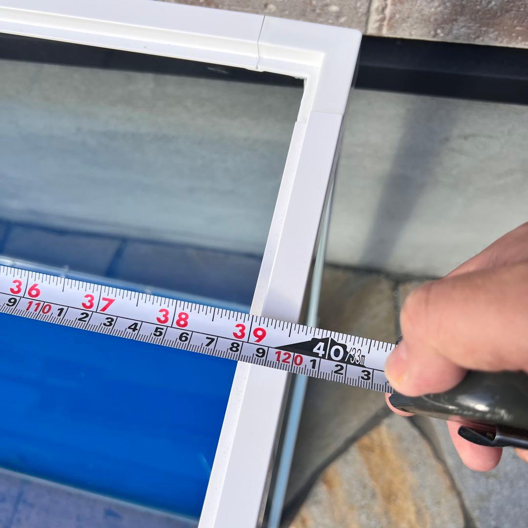 引き取り限定 大きなガラス水槽 青色底面 白色フレーム 1200×570×300