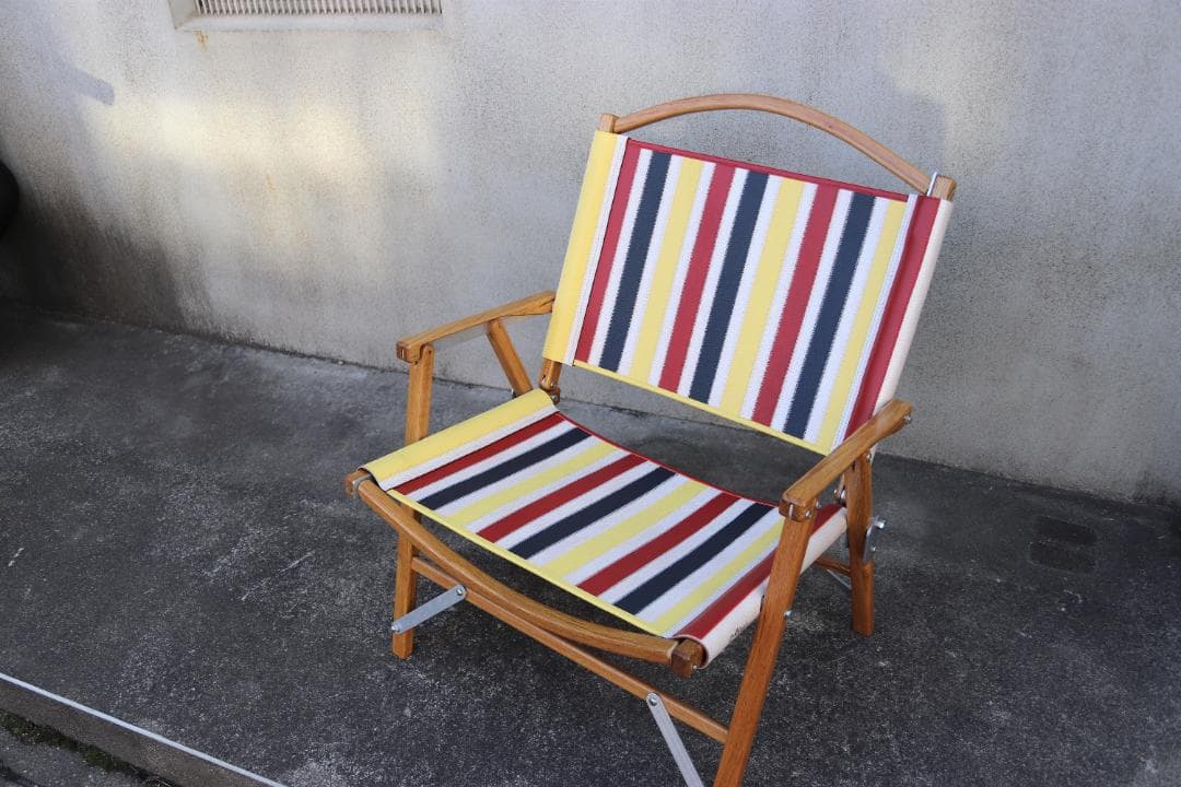 カーミットチェア　張り替えレザーシート【マルチカラーストライプ】