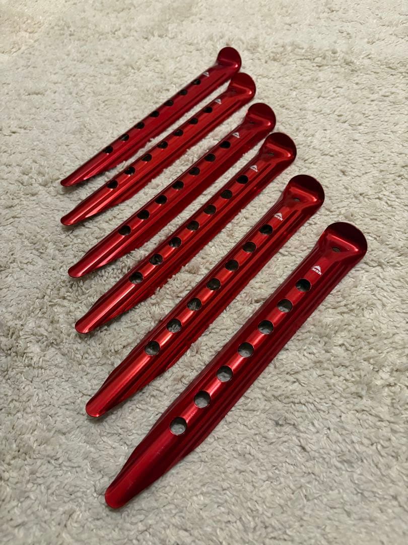 MSR ブリザードステイク　ジェラルミンペグ6本セット