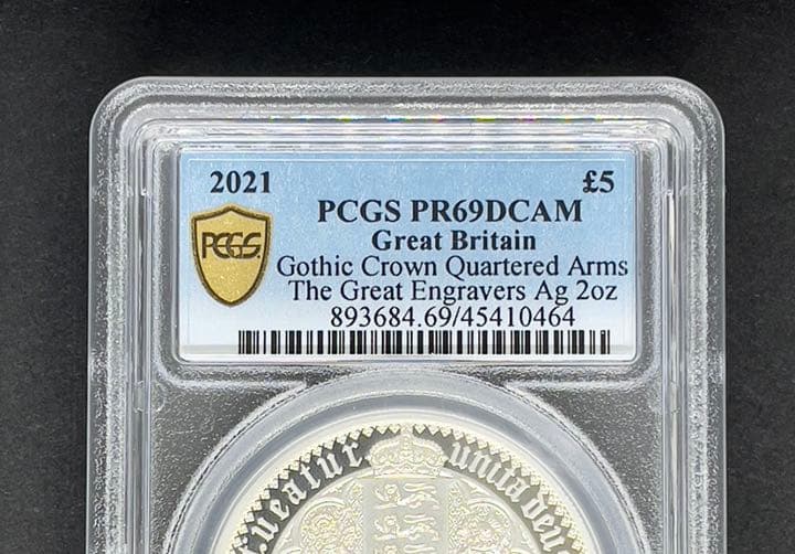 【準最高鑑定】2021年 ロイヤルミント ゴシック クラウン 銀貨 ゴチック