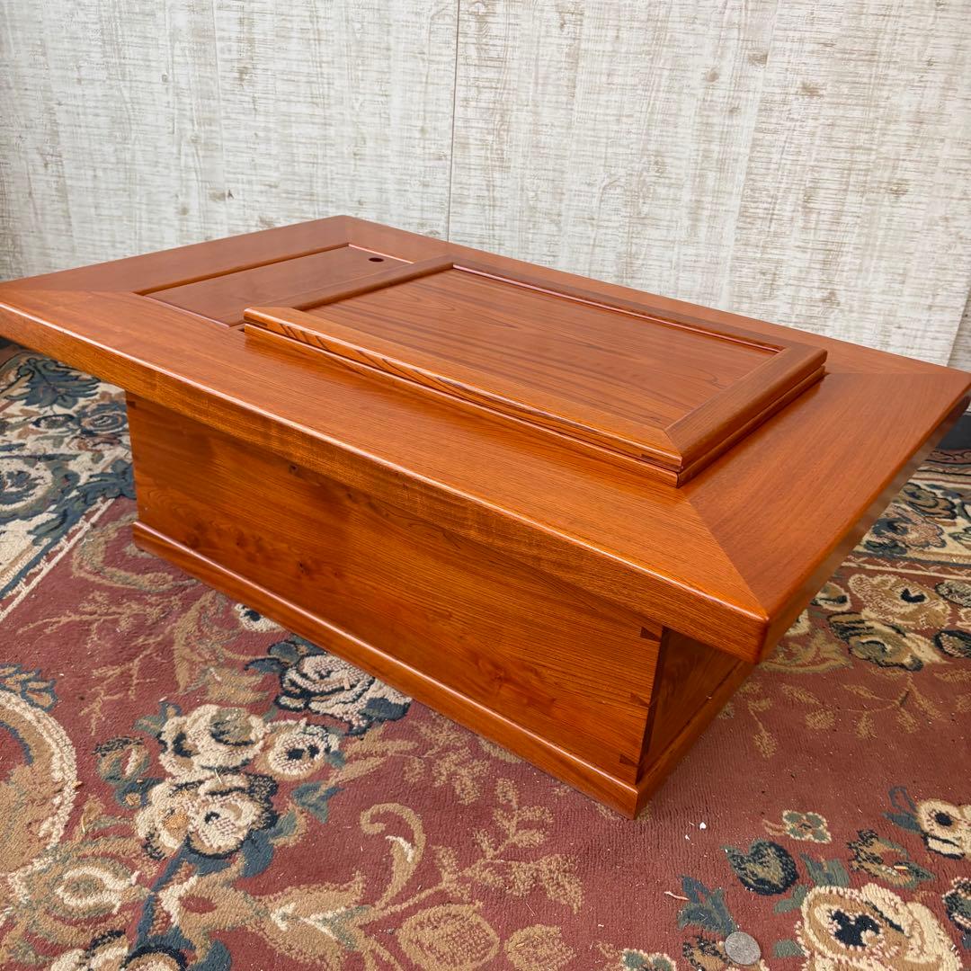 昭和レトロ 欅 木製長火鉢 4杯 引き出し収納付き 火鉢 囲炉裏 古家具 古道具