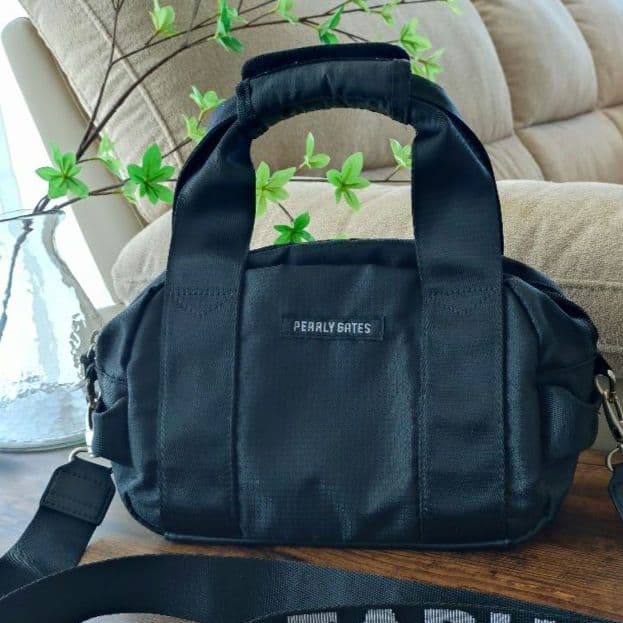 PEARLY GATES 　ラウンドバッグ 黒 PG 1989