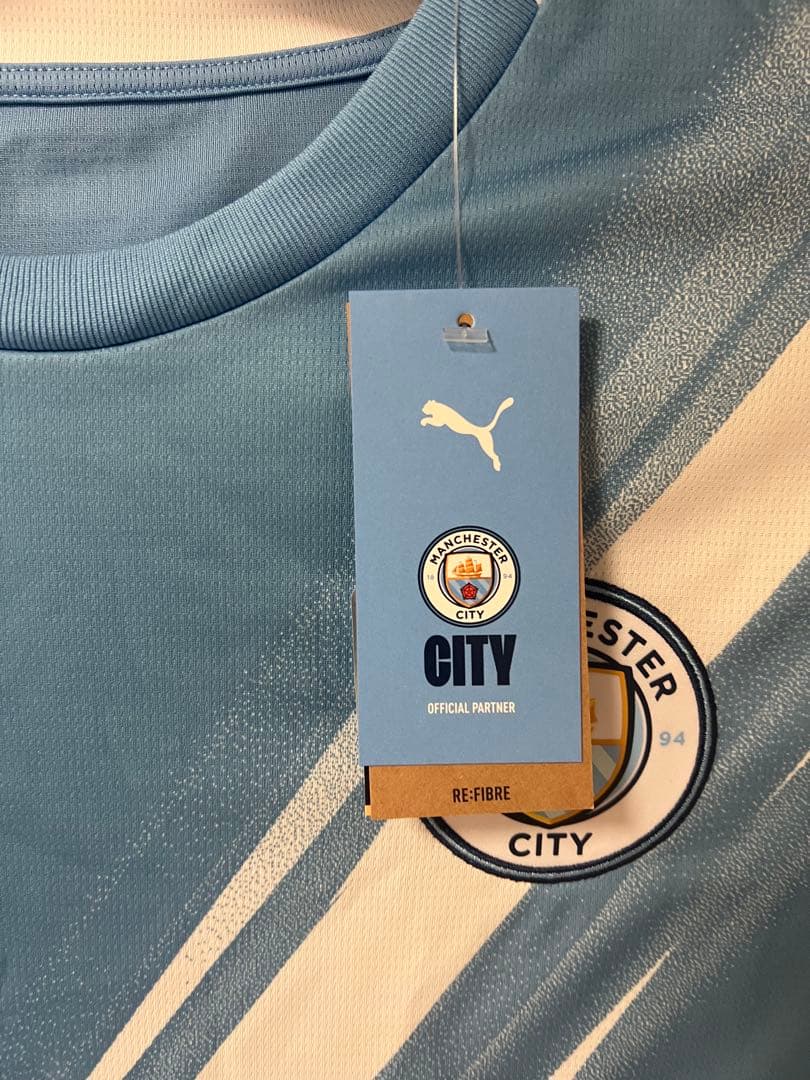 【新品未使用タグ付き】マンチェスターシティ　公式ホームレプリカ長袖　(XL)