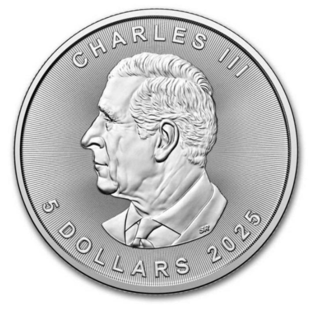 カナダ 2025年 チャールズ3世 銀貨 5ドル　クリアケース付き保証書付