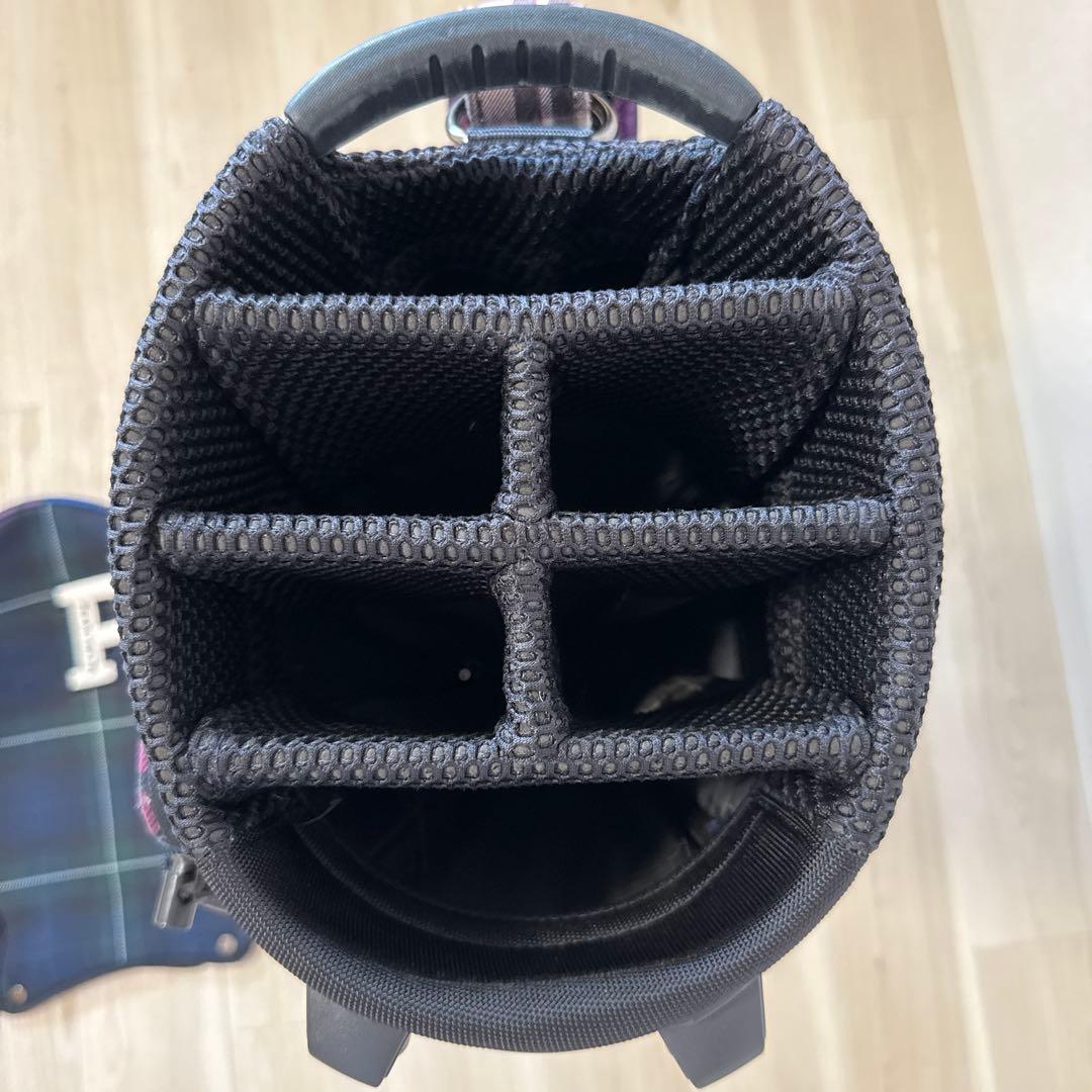 パーリーゲイツ　キャディバッグ　スタンド式　軽量　チェック柄