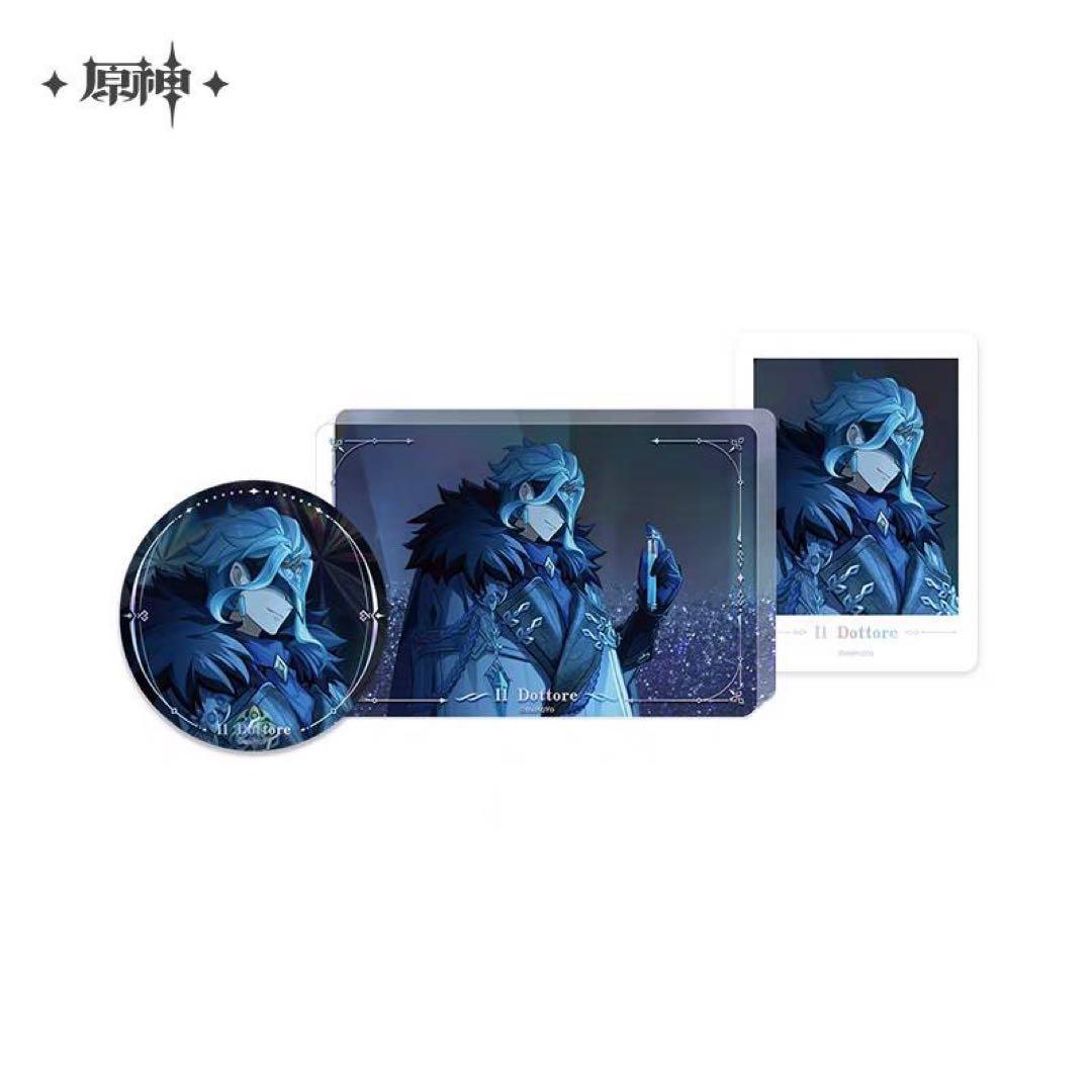 公式正規品　博士　冬夜愚戲　原神　ドットーレ　特典　ポラロイド　缶バッジ　流砂