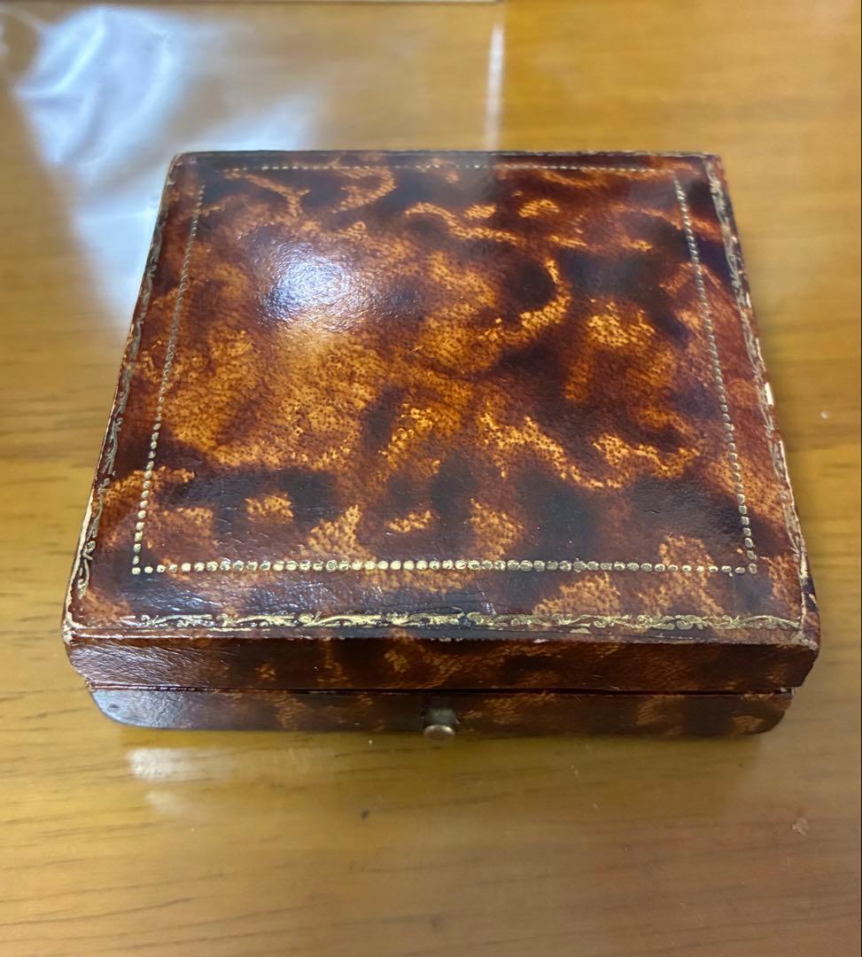 英国アンティークジュエリーケース ベージュベルベット