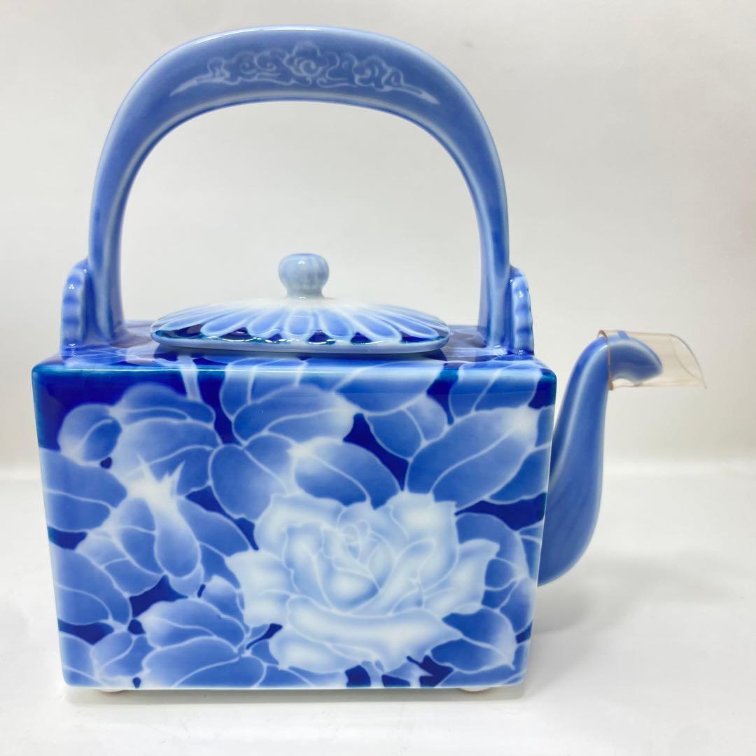 【未使用品】深川製磁 醤油差 古代バラ 菊彫刻正油差 宮内庁御用達