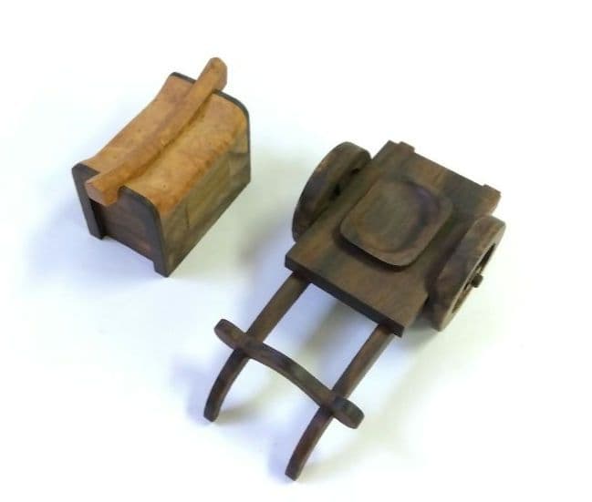 茶道具 香合 寄木 御所車 小松一徳 新品