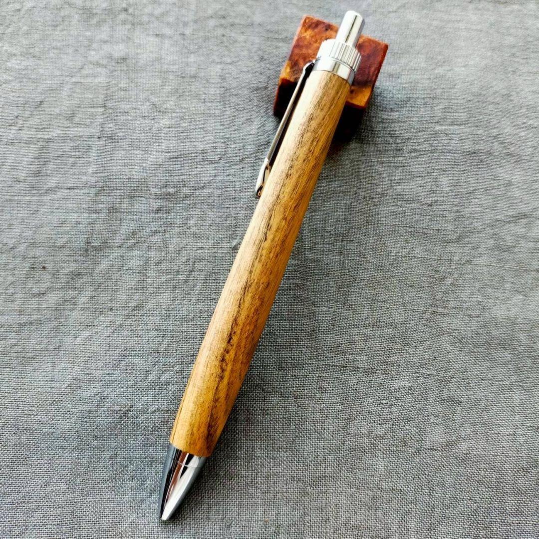 ターキッシュピスタチオ　ハンドメイド　木軸ボールペン　G2　天然木　シルバー