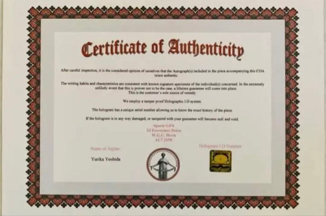 直筆サイン付き写真 ロコ•ソラーレ4選手 藤澤五月 吉田知那美ほか証明書付 4枚