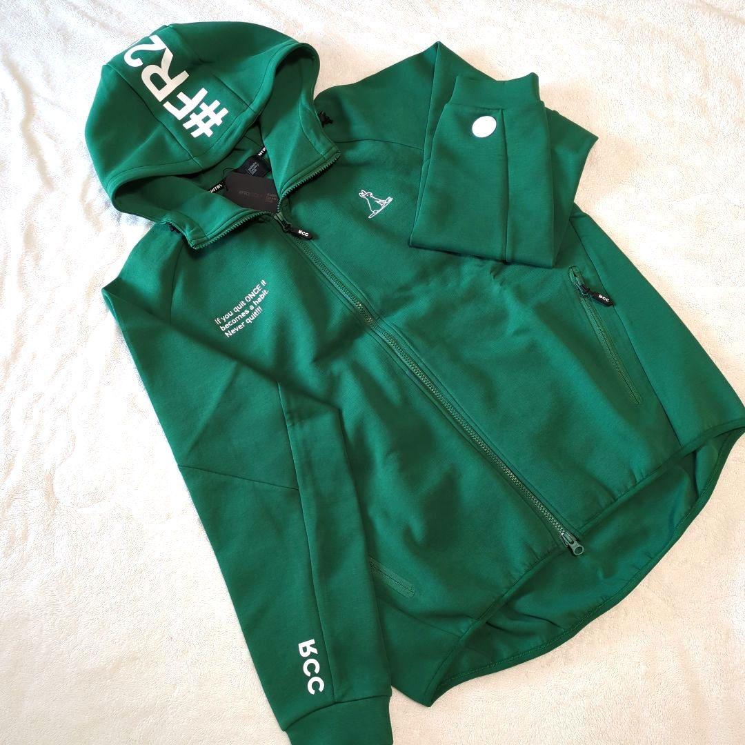 【新品タグ付】 #FR2 GOLFジップアップスウェットパーカー グリーン