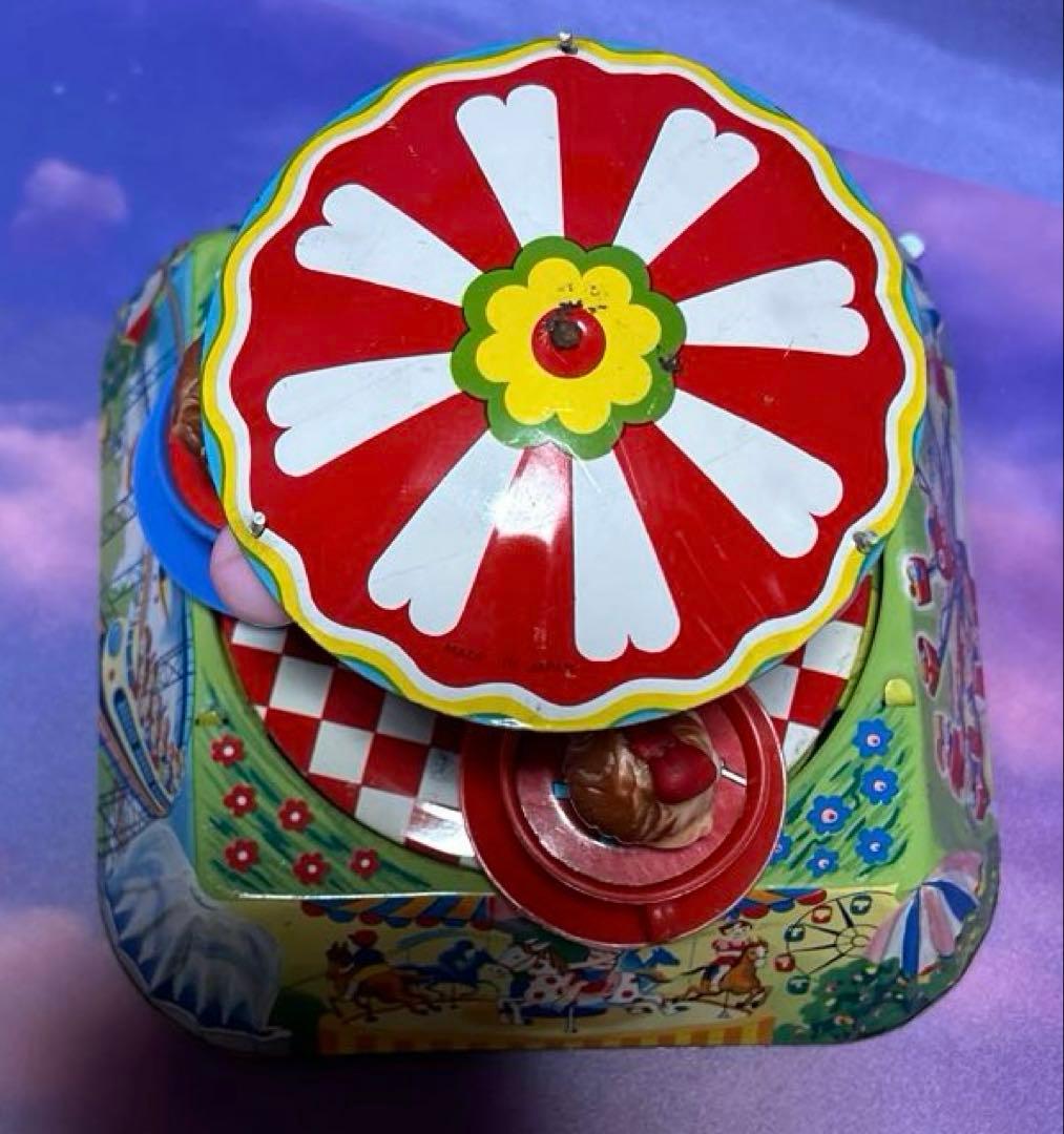 珍品 希少 1960年代製 ファンランドカップライド ブリキ製 日本製 箱付き