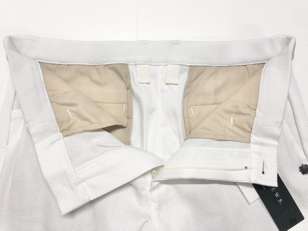 ○★新品未使用　St ANDREWS　ドビーストレッチパンツ　M　ホワイト