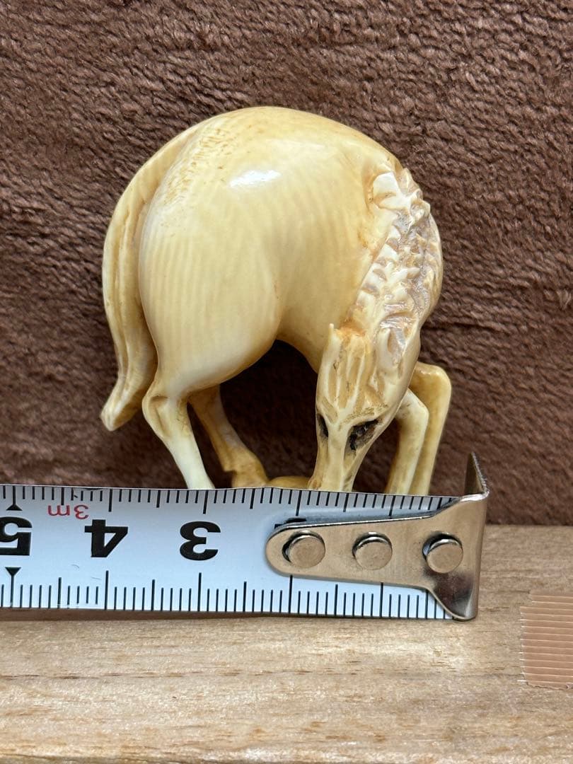 根付　 昭和レトロ　人物彫刻　印籠　提げ物 時代物　天然素材　骨董　在銘箱付き