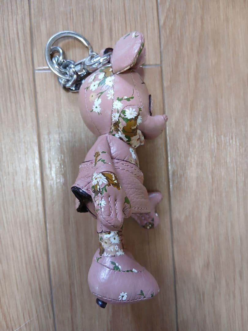 【未使用】COACH　ミニーマウスキーホルダーピンク