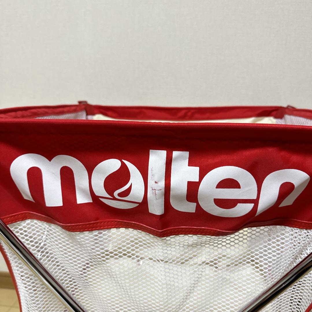 美品 molten ボールカゴ キャスター付き 折りたたみ式 収納バッグ付き
