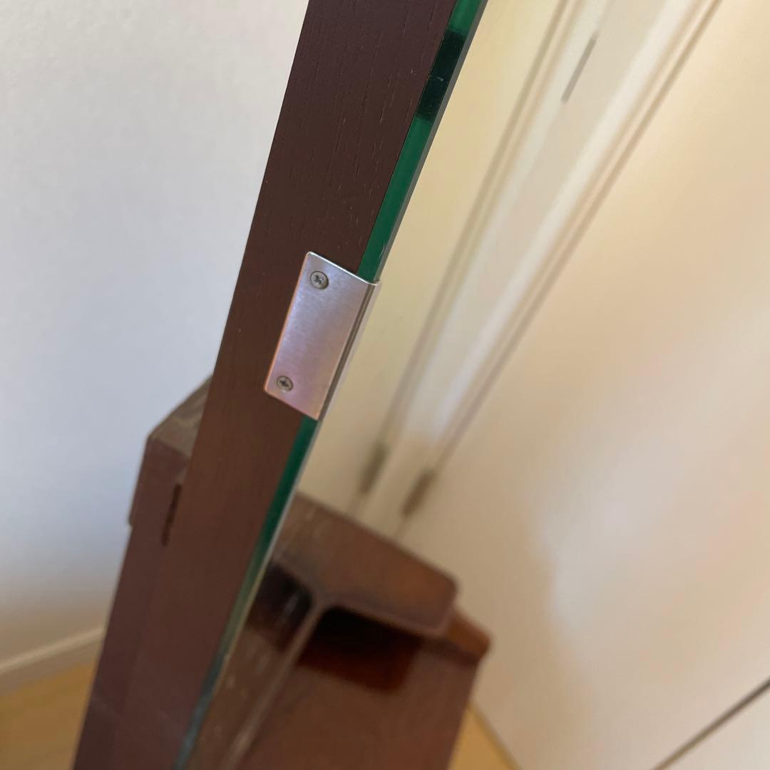 木製鏡台　 銅引鏡 エミミラー　昭和レトロ