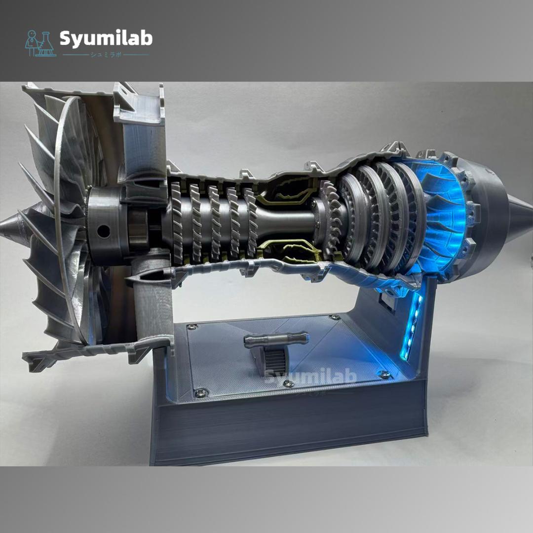 プレミア版　TR900 A380 航空機 エンジンモデル 3Dプリンタ　可動