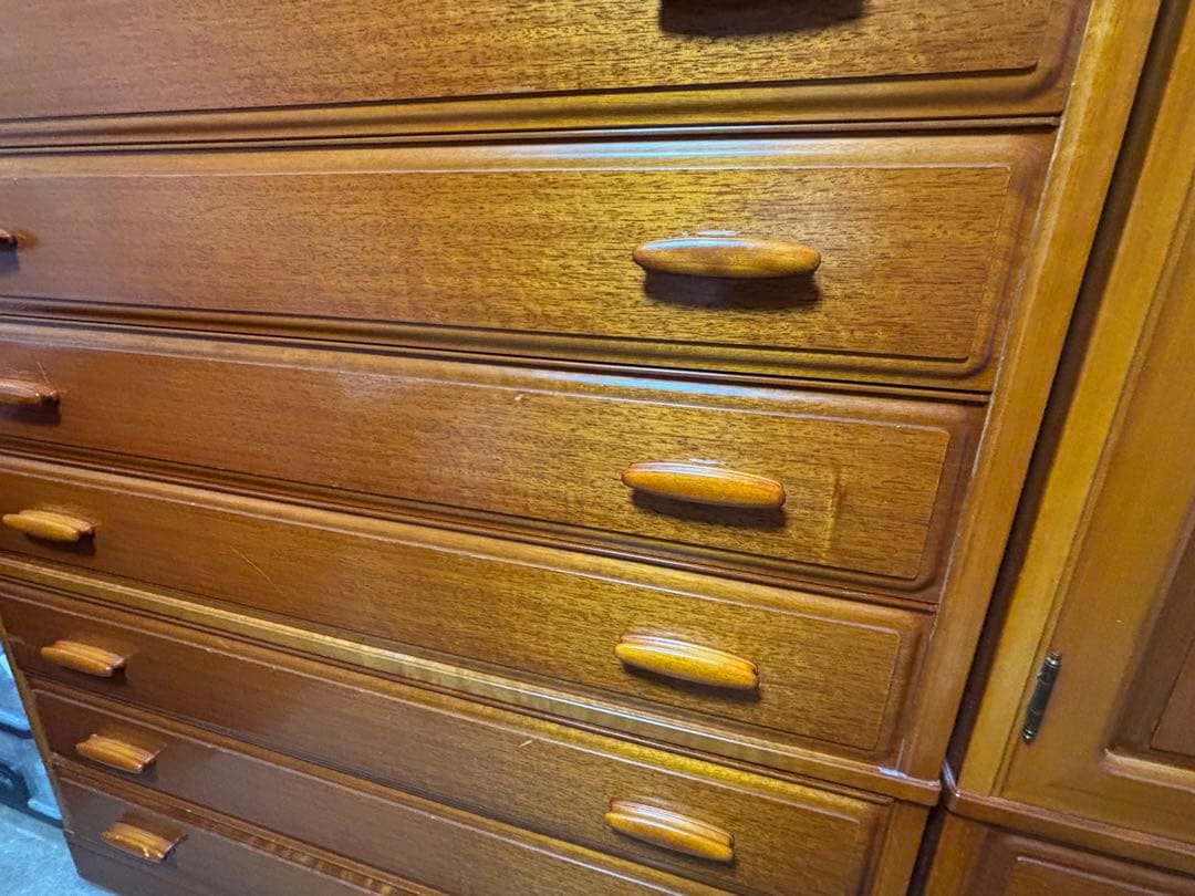 木製ブラウン多段引き出しタンス３つセット