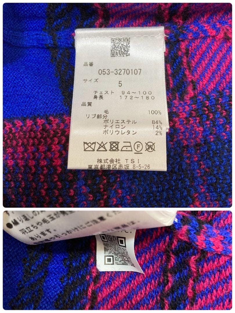 新品 パーリーゲイツ クルーネックニットプルオーバー(5)サイズL/マルチカラー