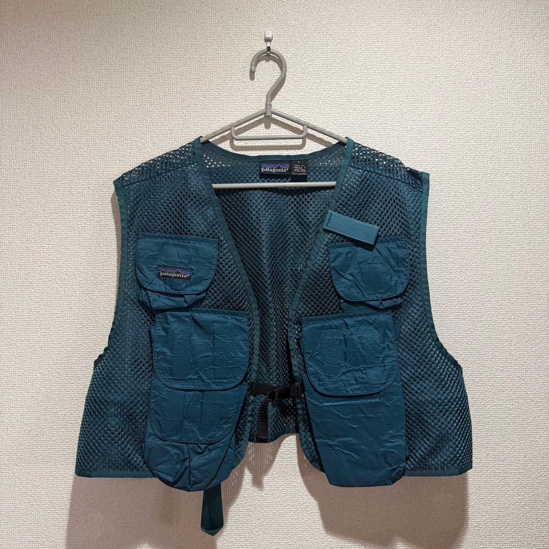90's patagonia フィッシングベスト L ダークグリーン