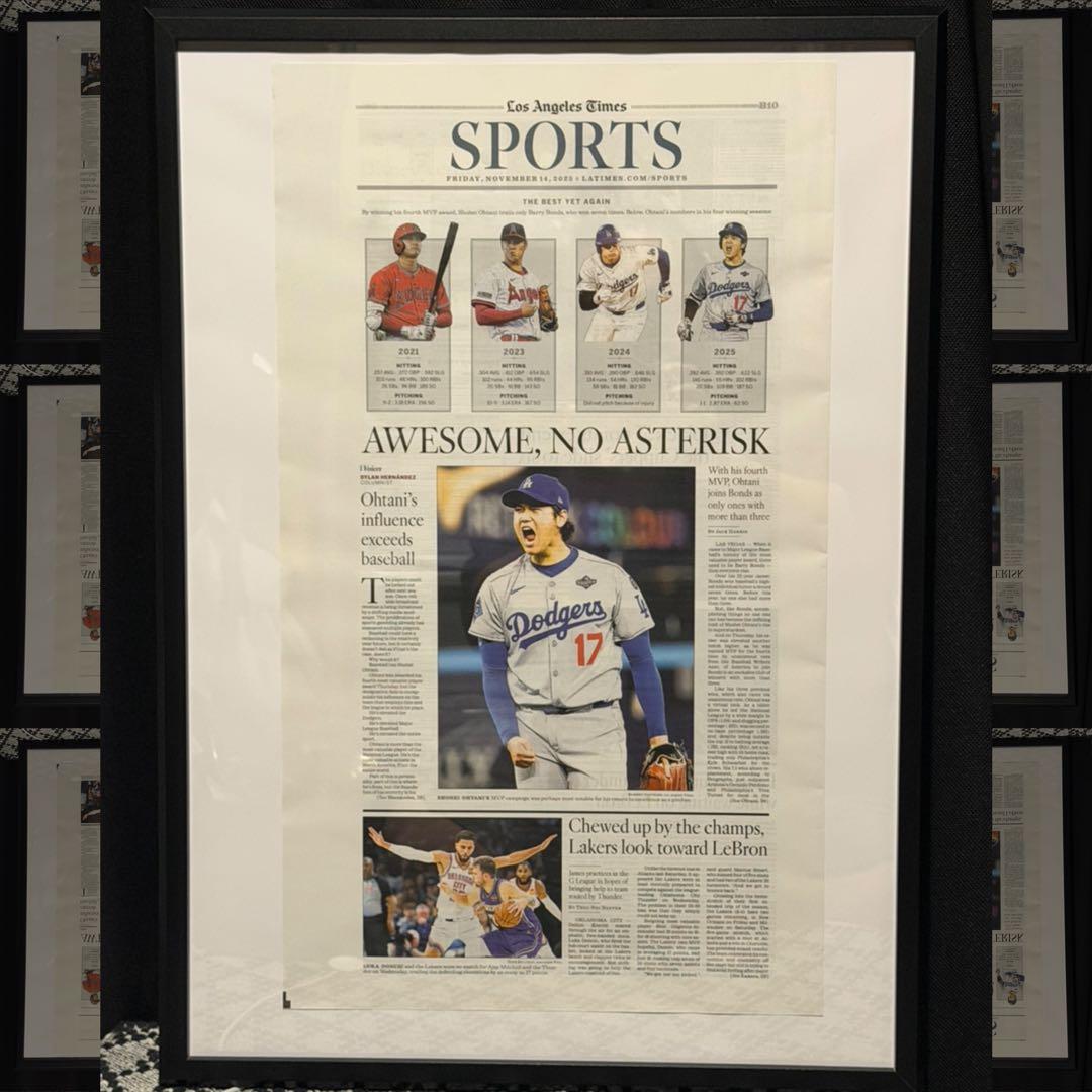 ドジャース 大谷翔平 『MVP記念号』 3年連続受賞で歴代単独2位となる4度目‼︎