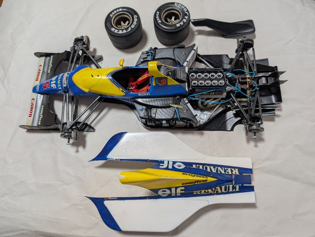 タミヤ1/12ウィリアムズルノーFW14組み立て済ジャンク