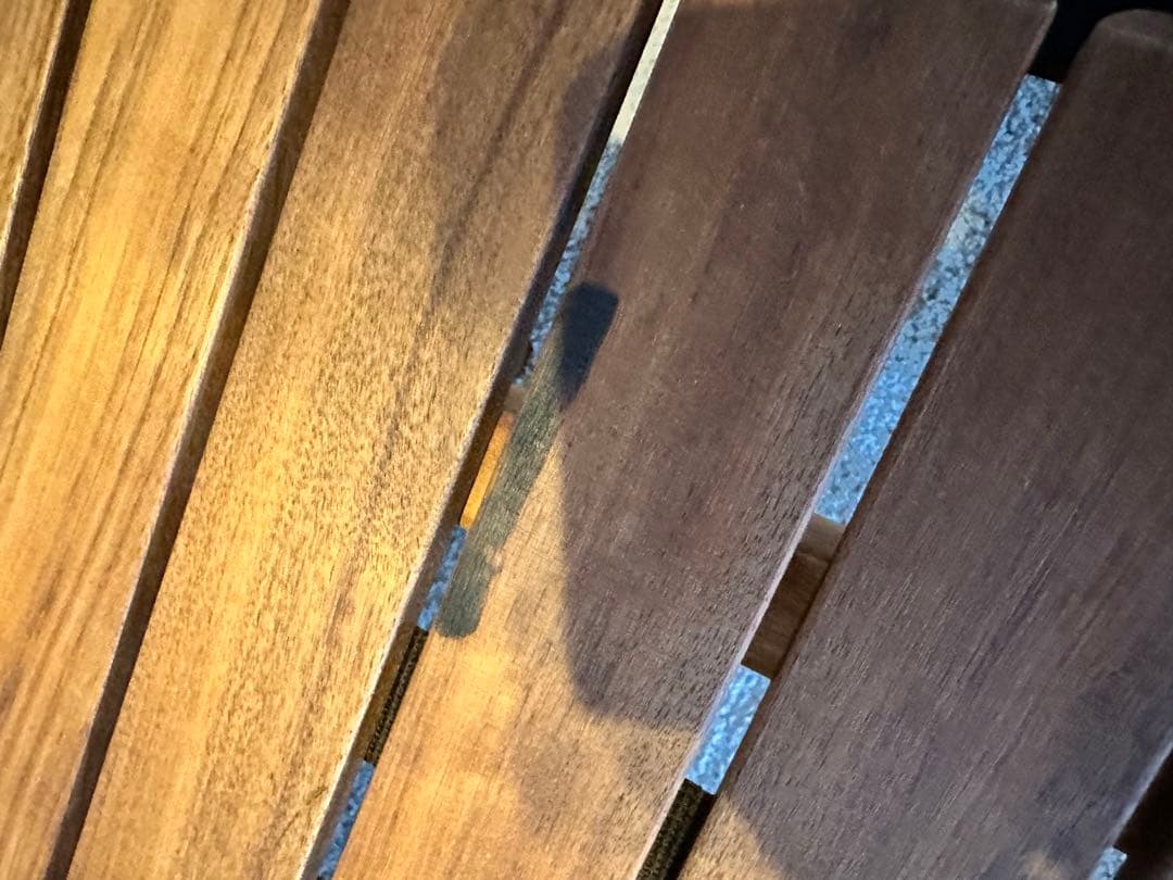 ウォールナットフォールディングチェア　テーブルセット　椅子分解可能