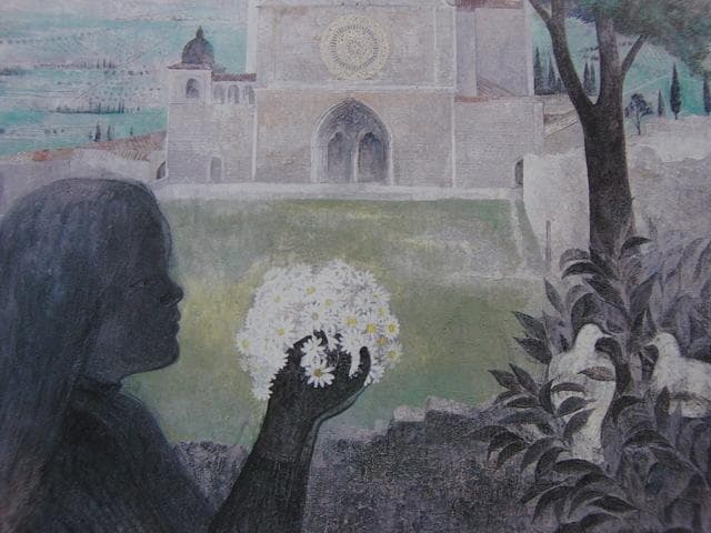 谷中武彦、【聖地】、希少な額装用画集より、新品額装付、状態良好