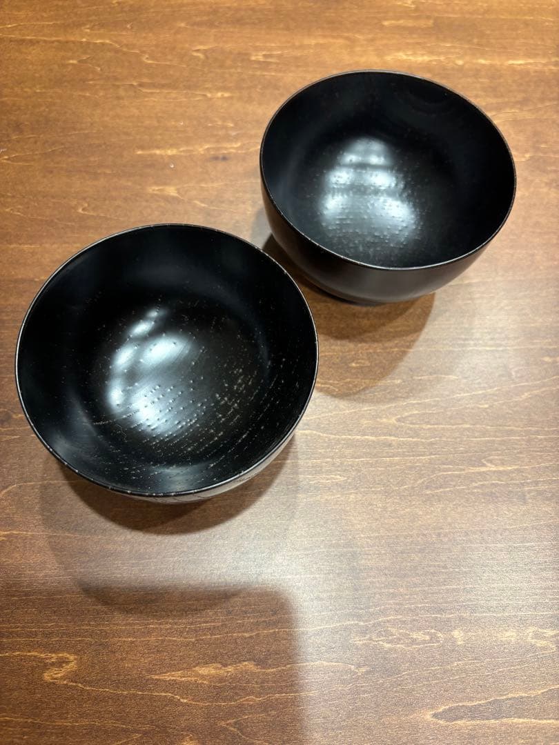 漆　お椀　黒　2つセット