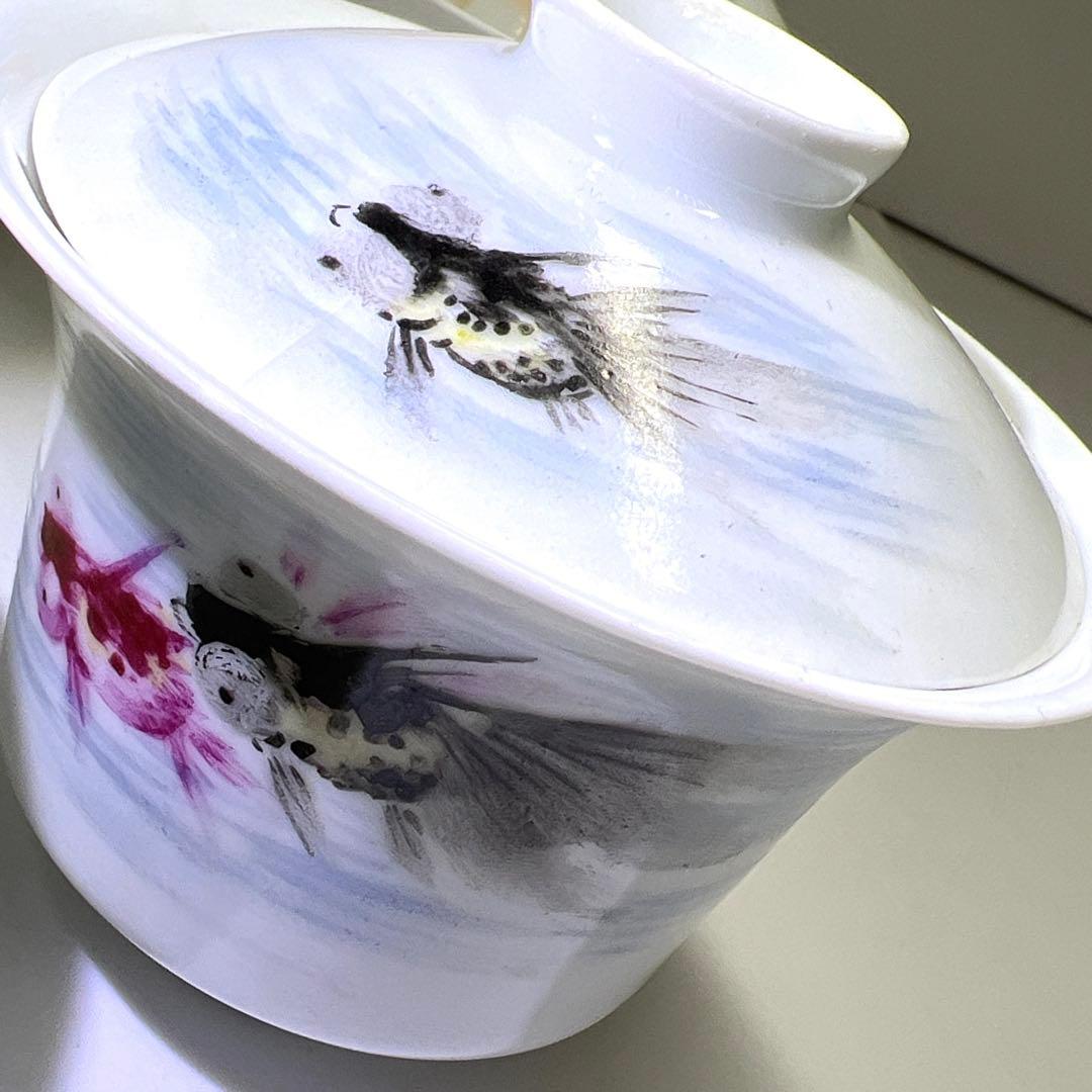 中国美術　粉彩蓋茶碗5客　口径約9㎝　東Y8-0204☆2Fタトチ