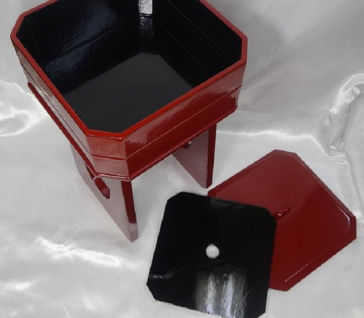 【寺院仏具】献菓子器　朱　大大