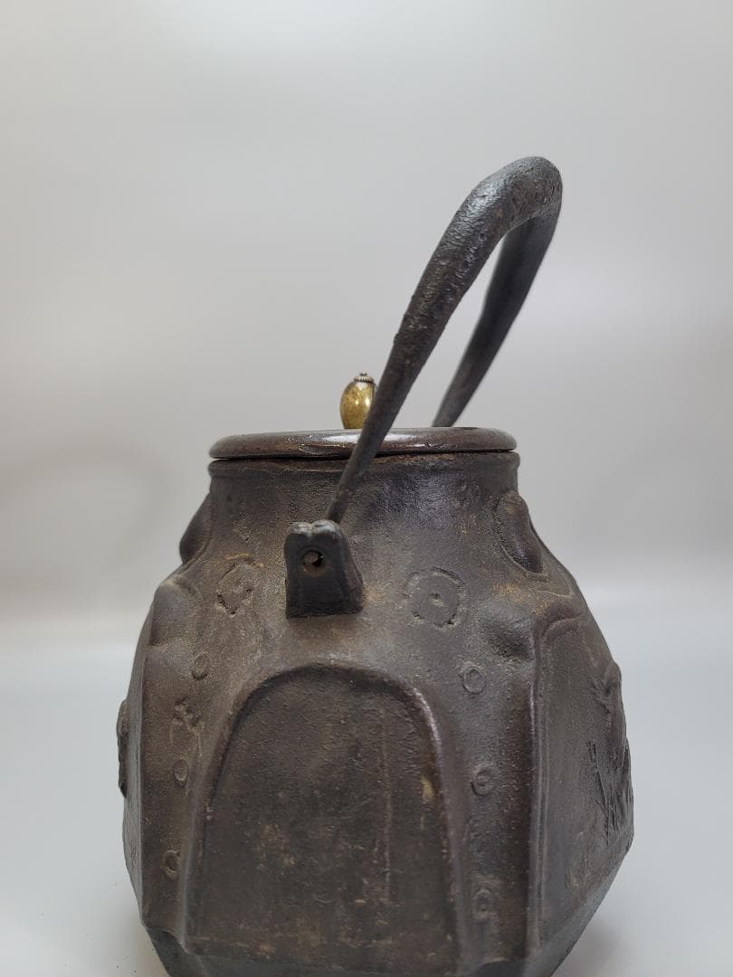 名人 大国造 鉄瓶 時代物