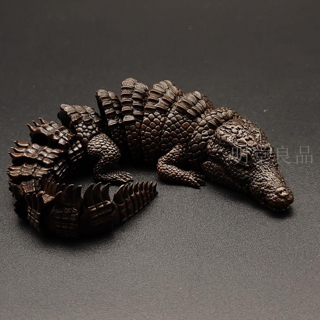 N*5様 銅製置物　鰐　クロコダイル　香道具　茶道具　銅虫作　銅製　金工品