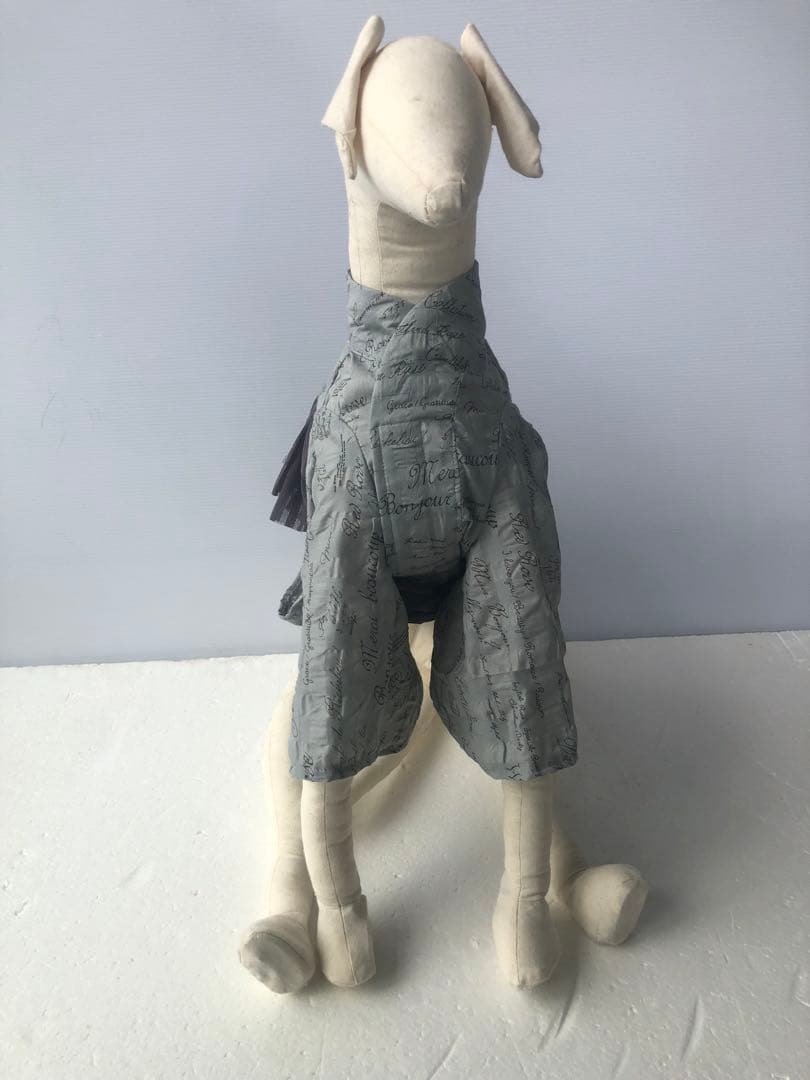 イタグレ　ウィペット　浴衣　グレー