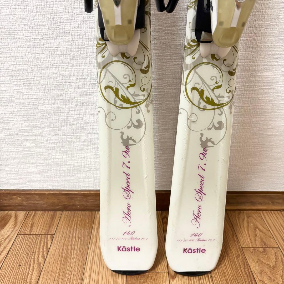 レディース　KASTLE 24〜24.5cm スキーセット　ストック付