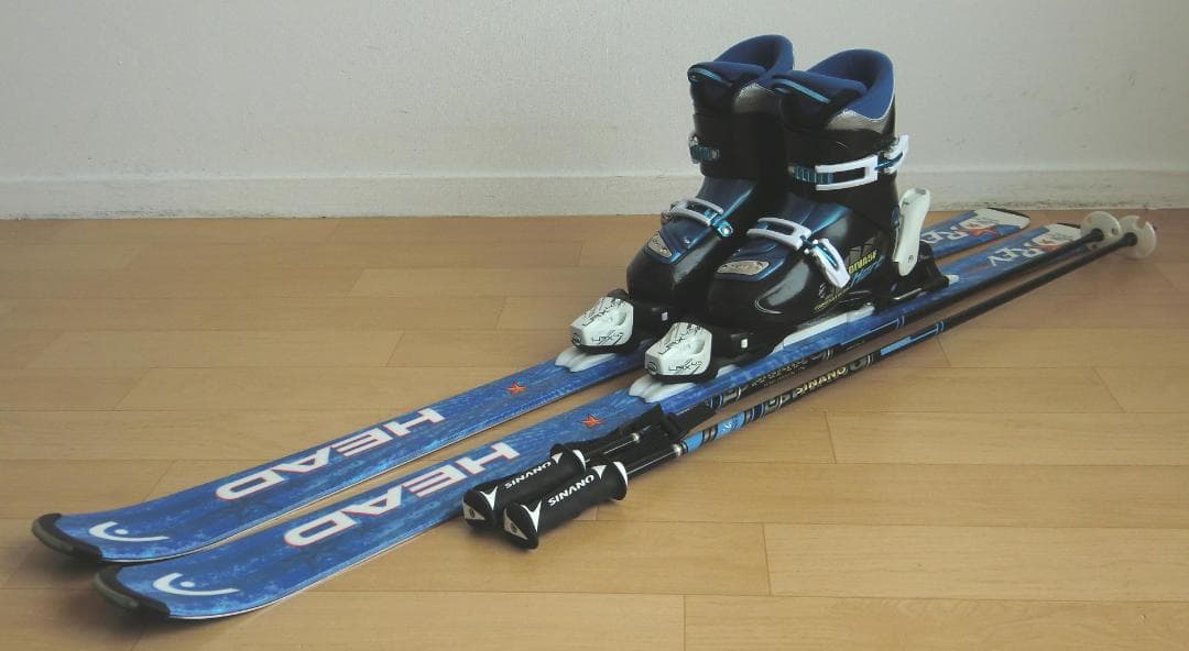 ■■送料無料■HEAD■ジュニア用スキーフルセット■板137靴24■WAX済■■