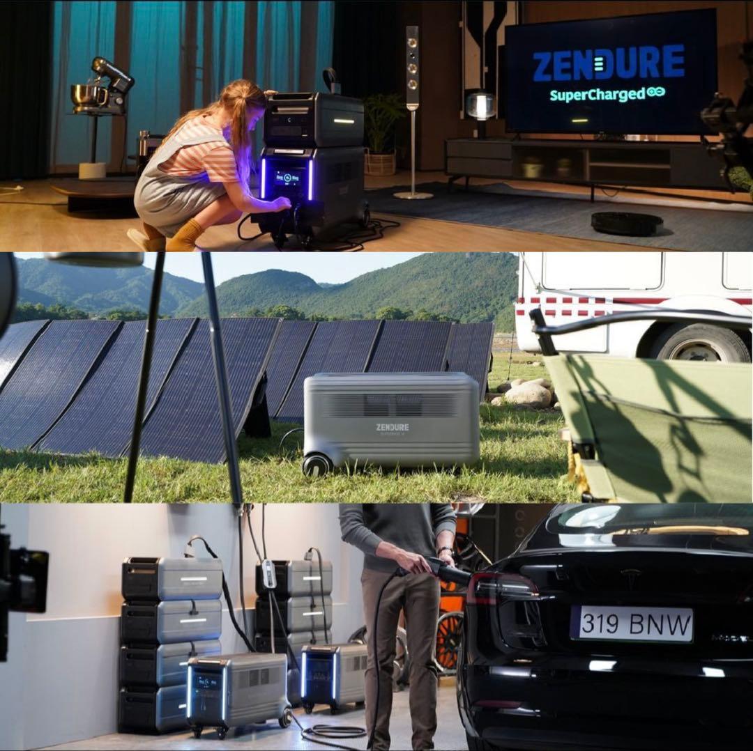 ZENDURE 蓄電システム 大容量高出力 4600Wh 電動アシスト付き車輪