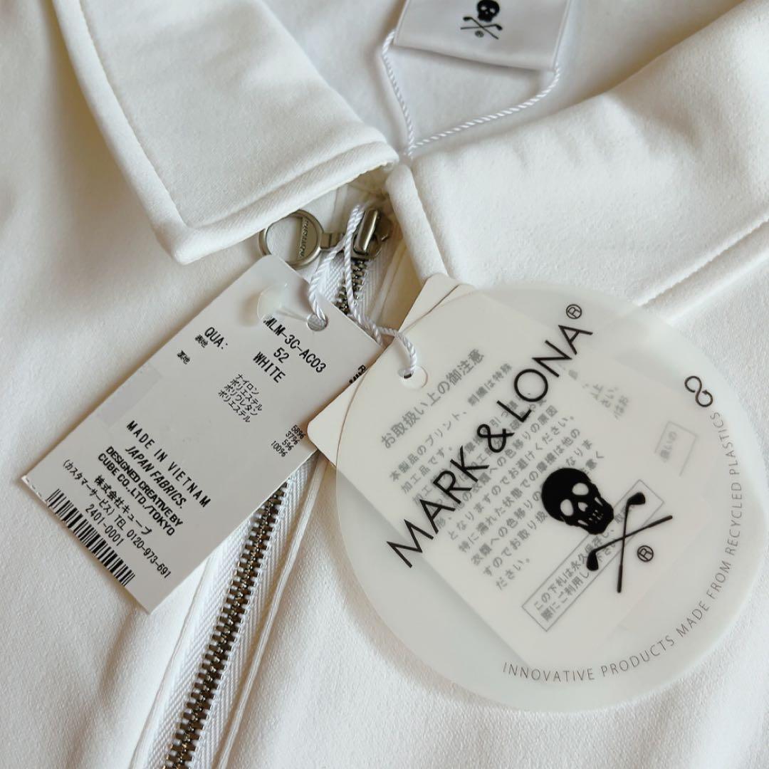 新品　3L 　XXL　2023　マークアンドロナ エスカレード ハーフジップ 白