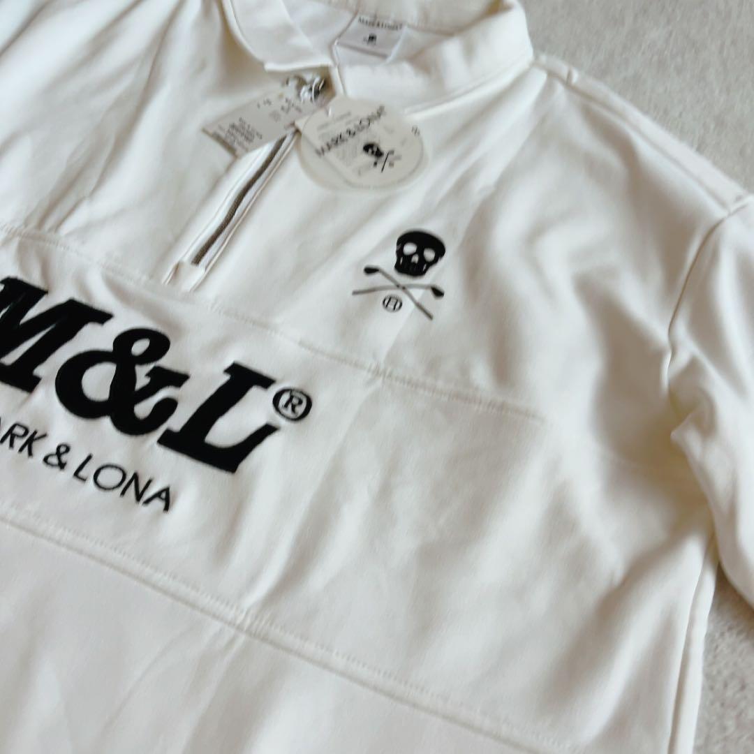 新品　3L 　XXL　2023　マークアンドロナ エスカレード ハーフジップ 白