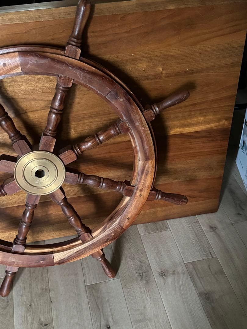 アンティーク 縁起物木製舵輪 ラット 飾り ディスプレイ 古道具 ビンテージ