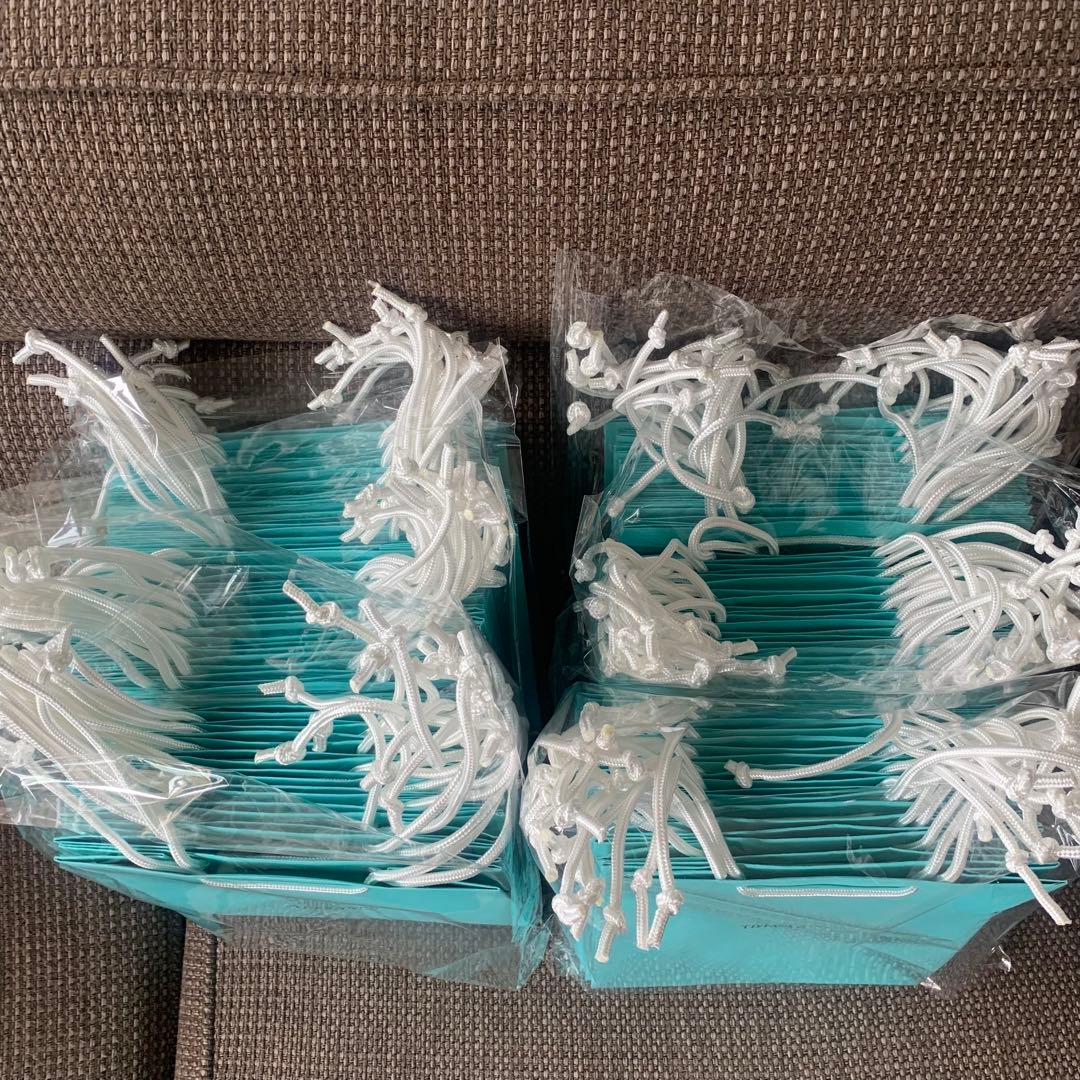 国内現行品　美品ティファニー ショッピング紙袋60枚セット（20x25cm）