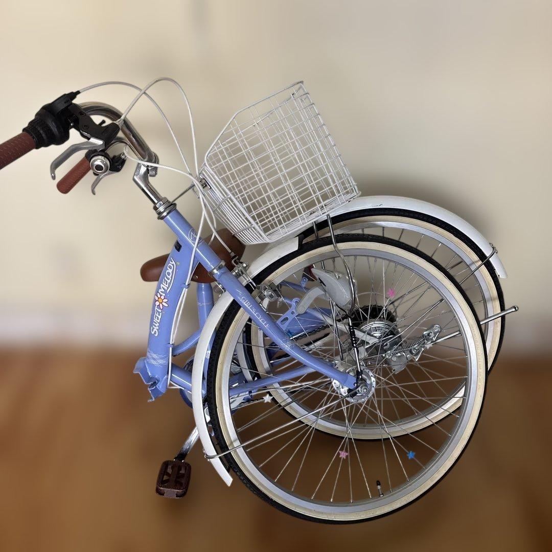 【使用3回のみ】子供用自転車24インチ　折りたたみ式