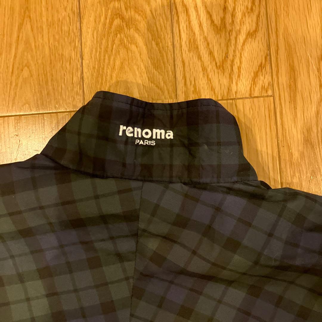 renoma ネイビー・チェック ナイロンジャケット・パンツセット