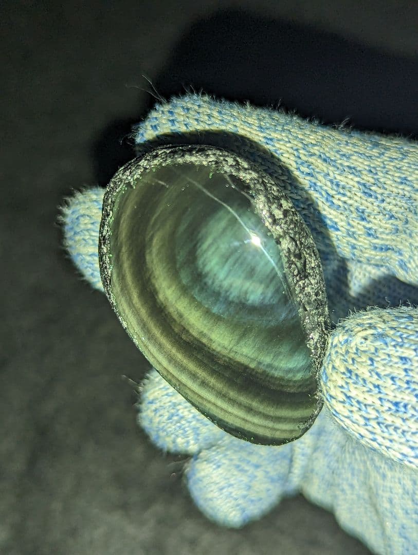 【研磨品】十勝石玲瓏　北海道産レインボーオブシディアン　十勝石　玲瓏石