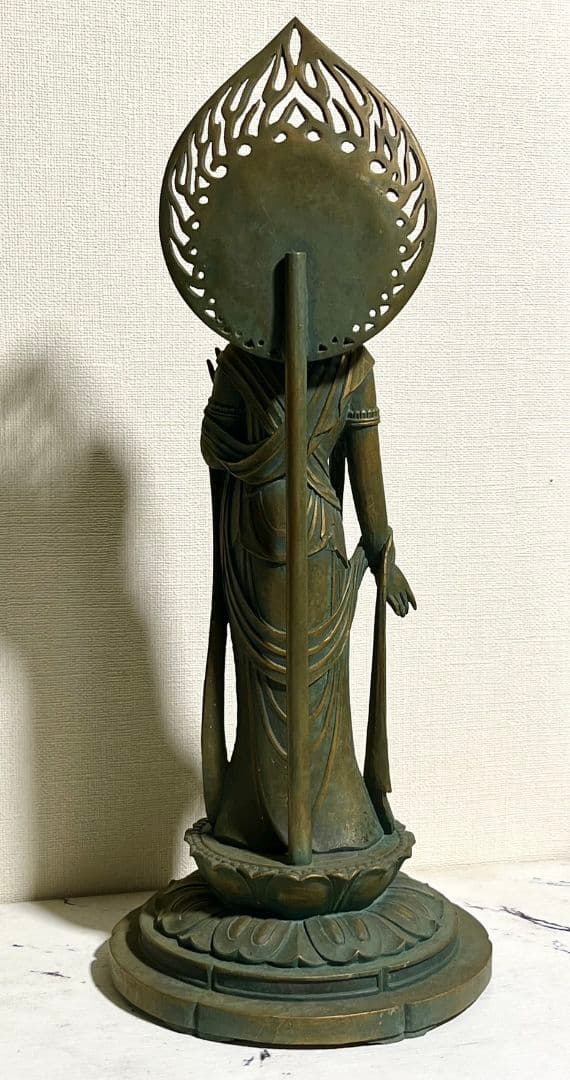 松久宗琳　大仏師　聖観音菩薩像 銅像 セット アンティーク 293／1000