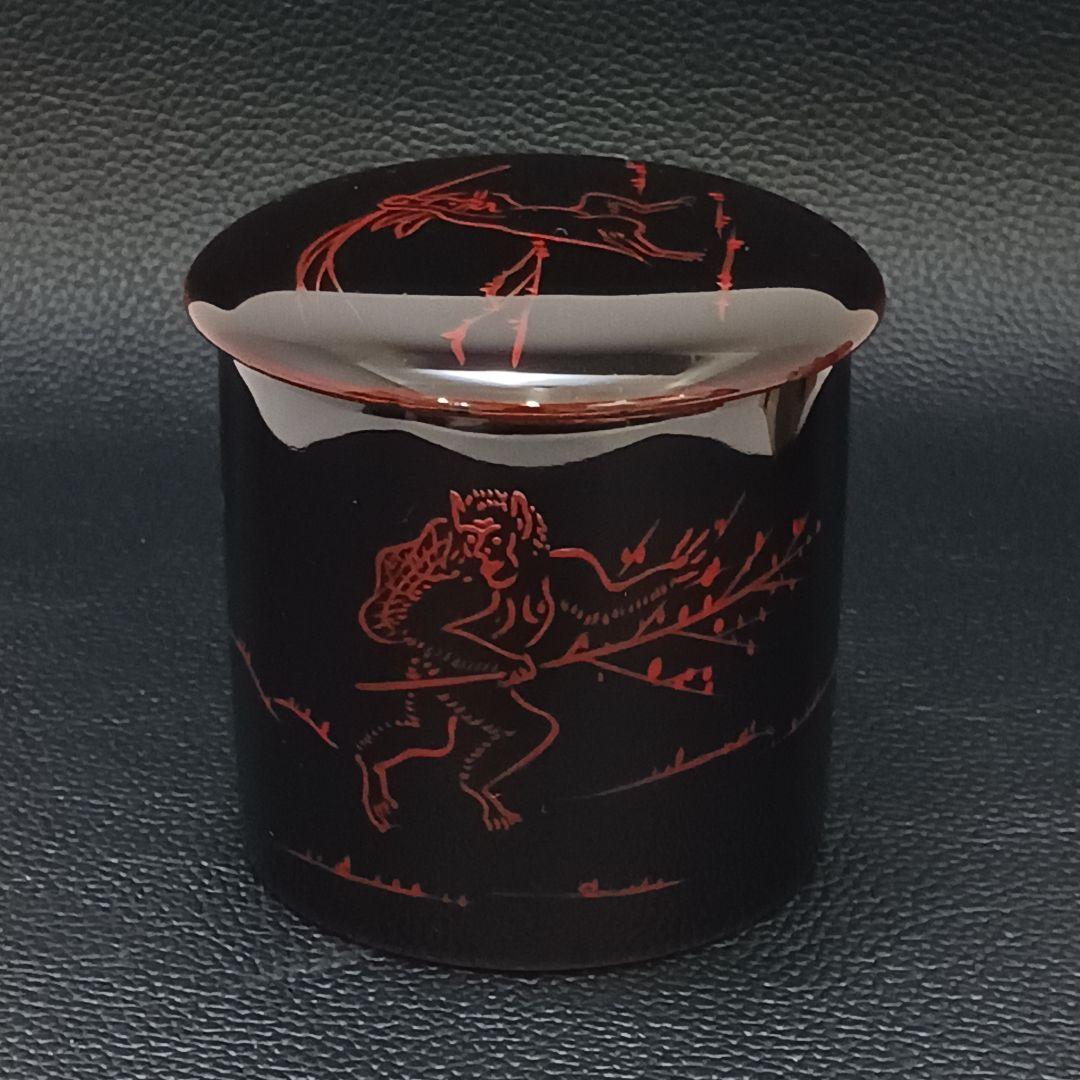 Y2975-14 茶道具 春彦作 漆塗 茶入 棗 共箱　 　う