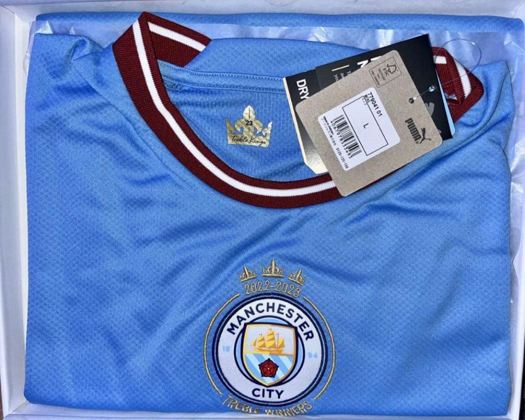 L マンチェスター シティ 22-23トレブル ウィナーズ 記念 ユニフォーム